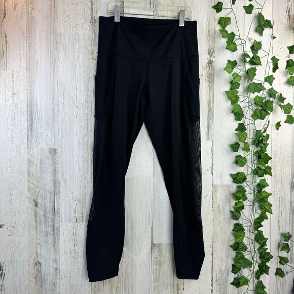 Lululemon mesh black leggings size 8 - Picture 1 of 8